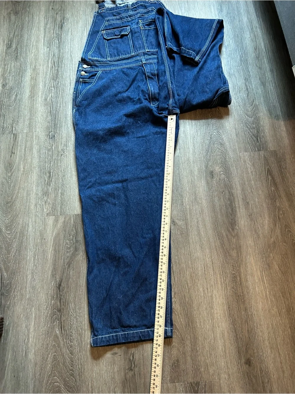 Wolverine Blue Denim Carpenter Bib Overalls Men’s Sz Large 30 Workwear